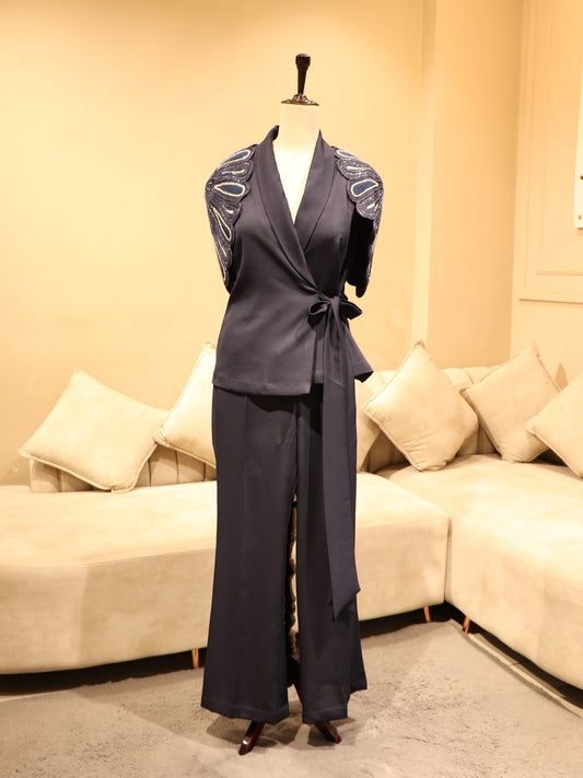 Navy blue blazer co-ord set