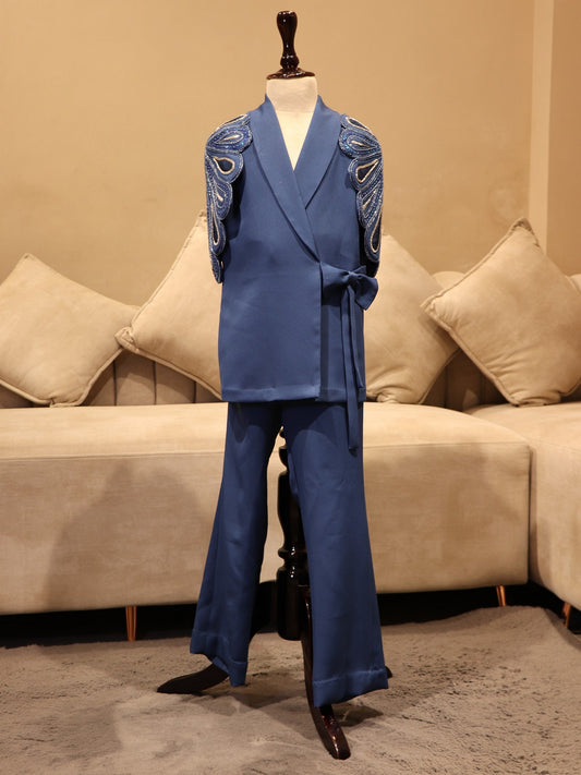 Royal blue blazer co-ord set