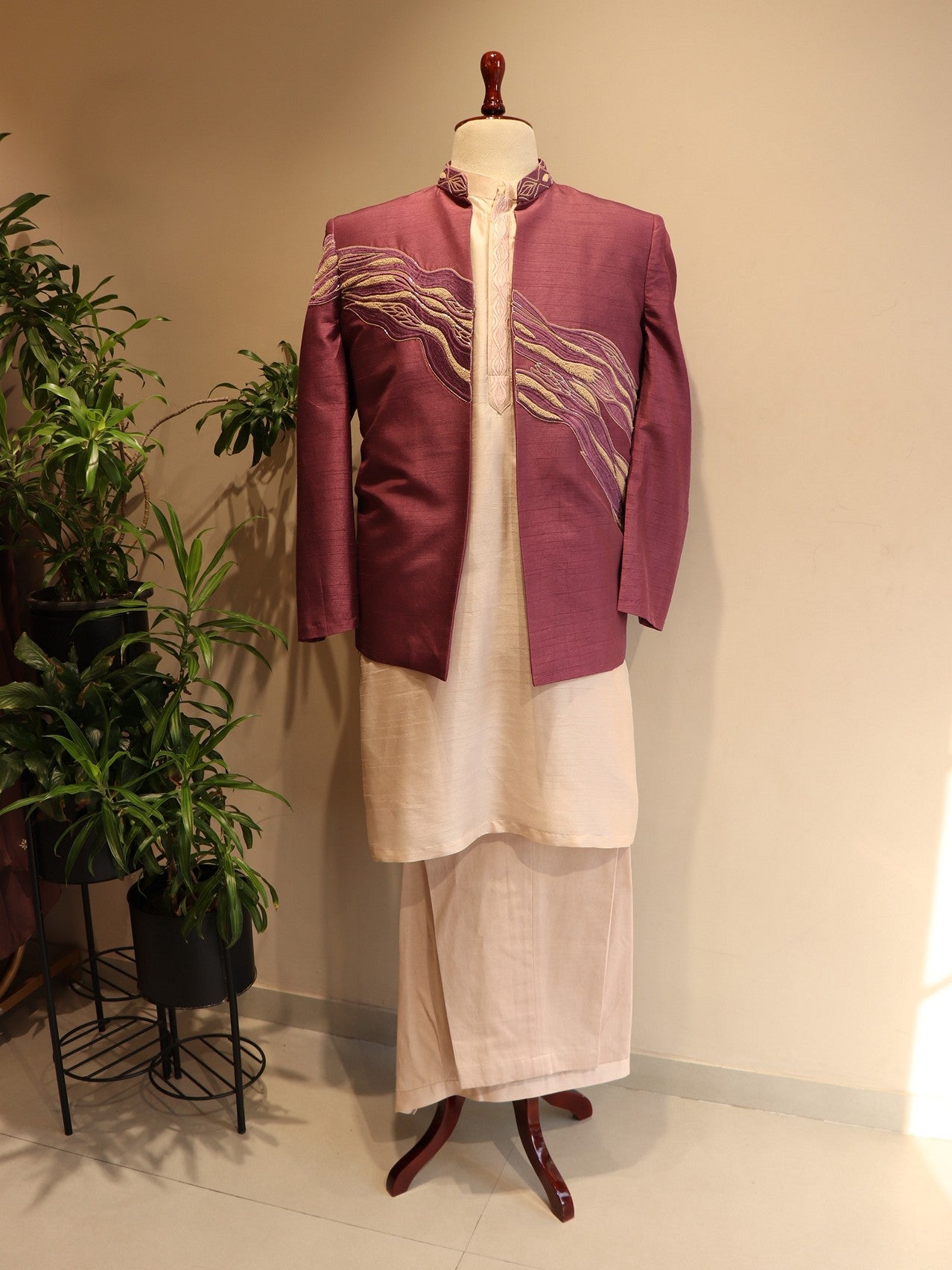 Mauve  mens indo western