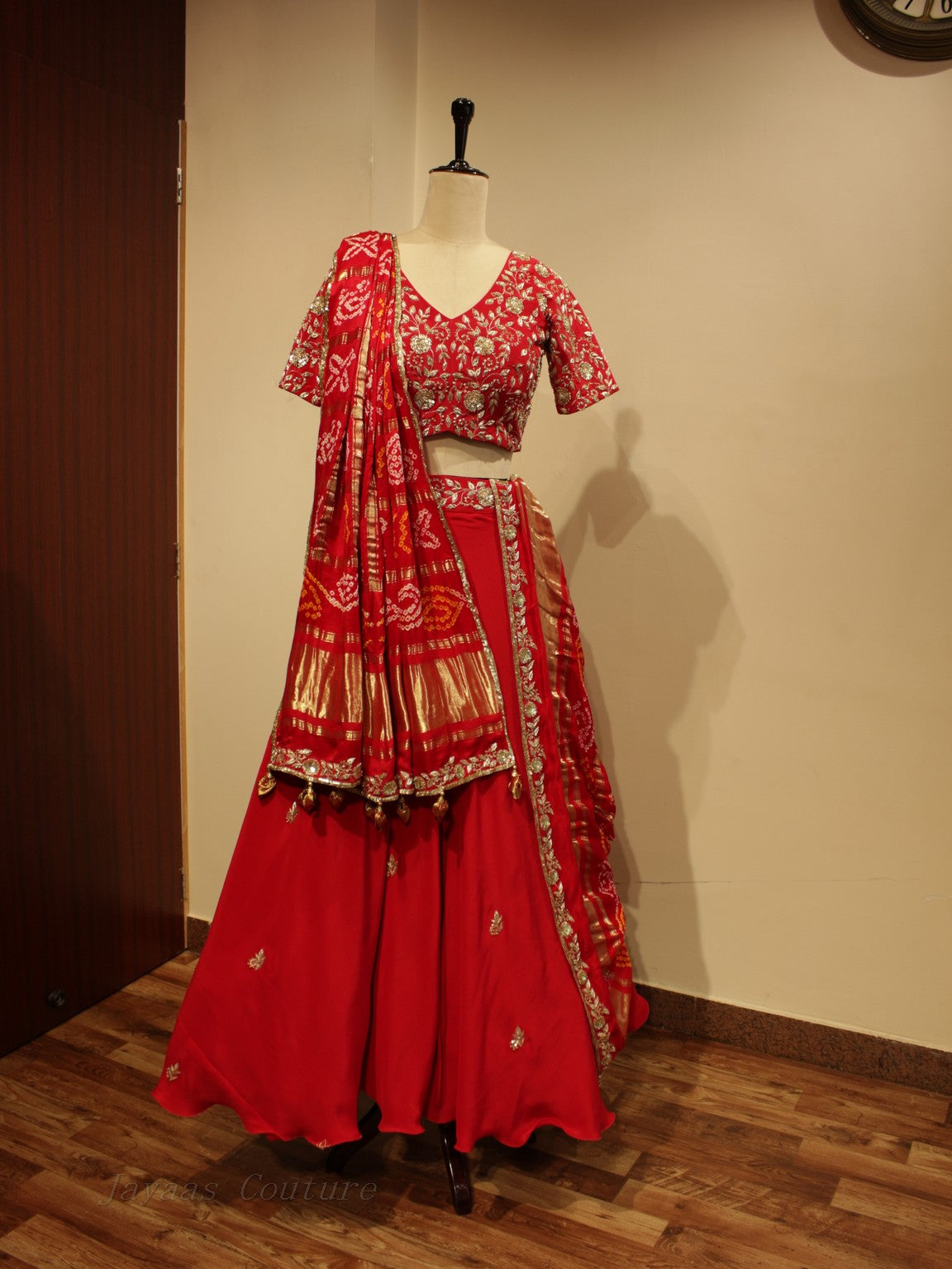 Red lehenga set