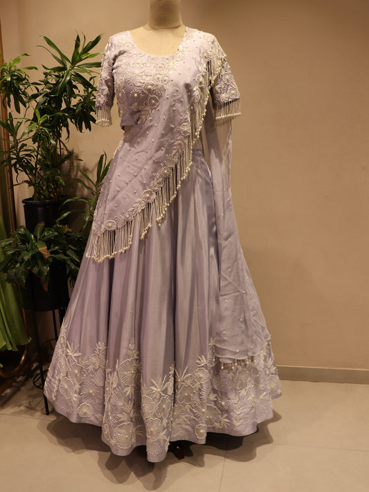 ice blue lehenga set