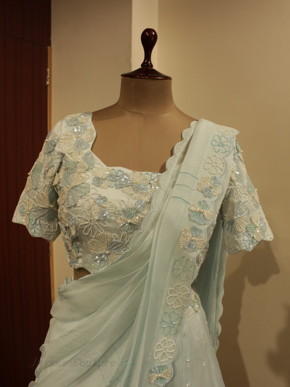 Powder blue lehenga set