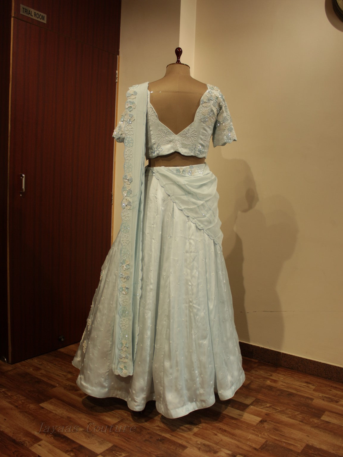 Powder blue lehenga set