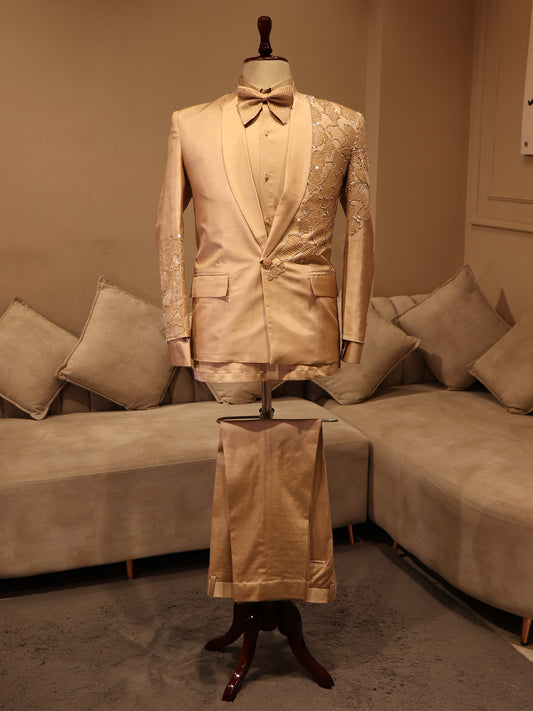 champagne gold mens tuxedo set