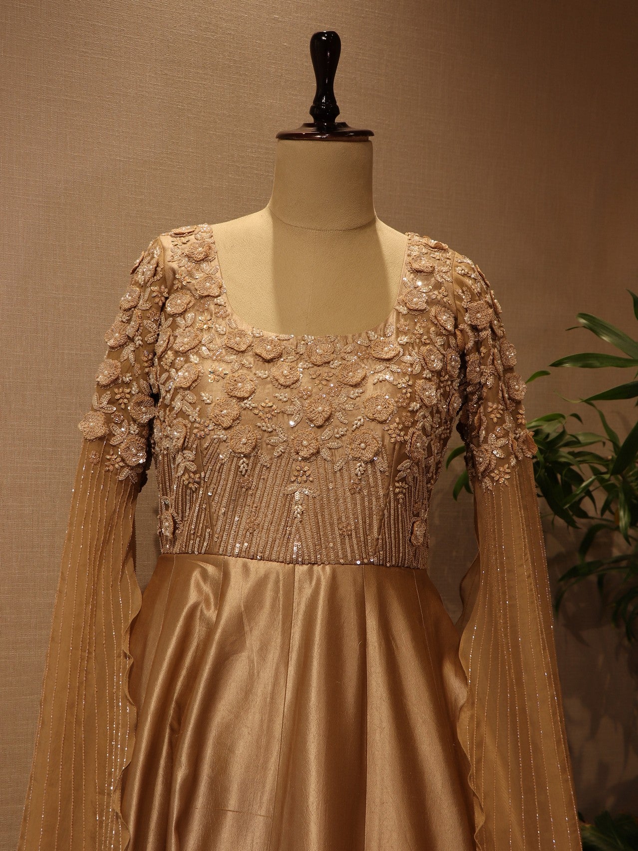 Champagne gold 3d gown