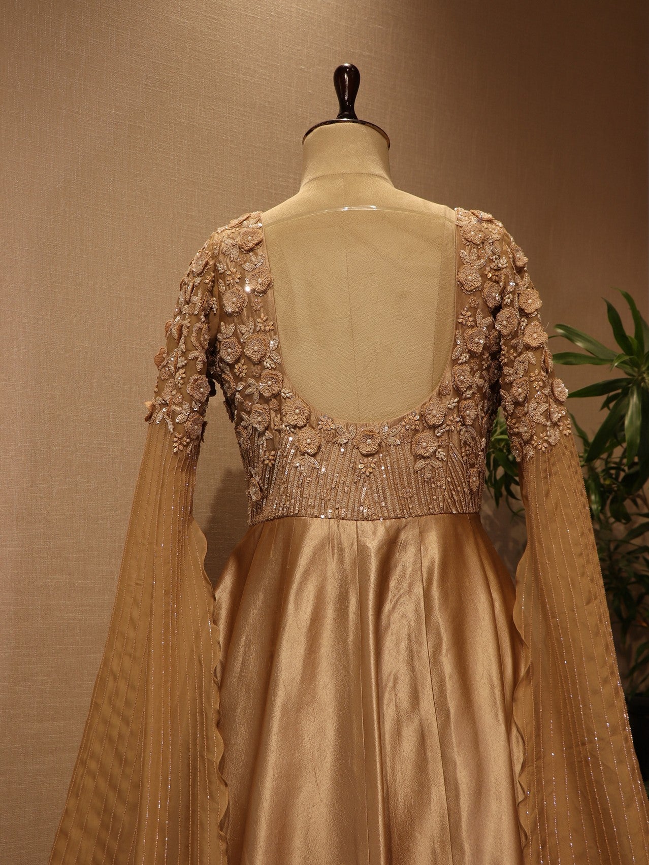 Champagne gold 3d gown