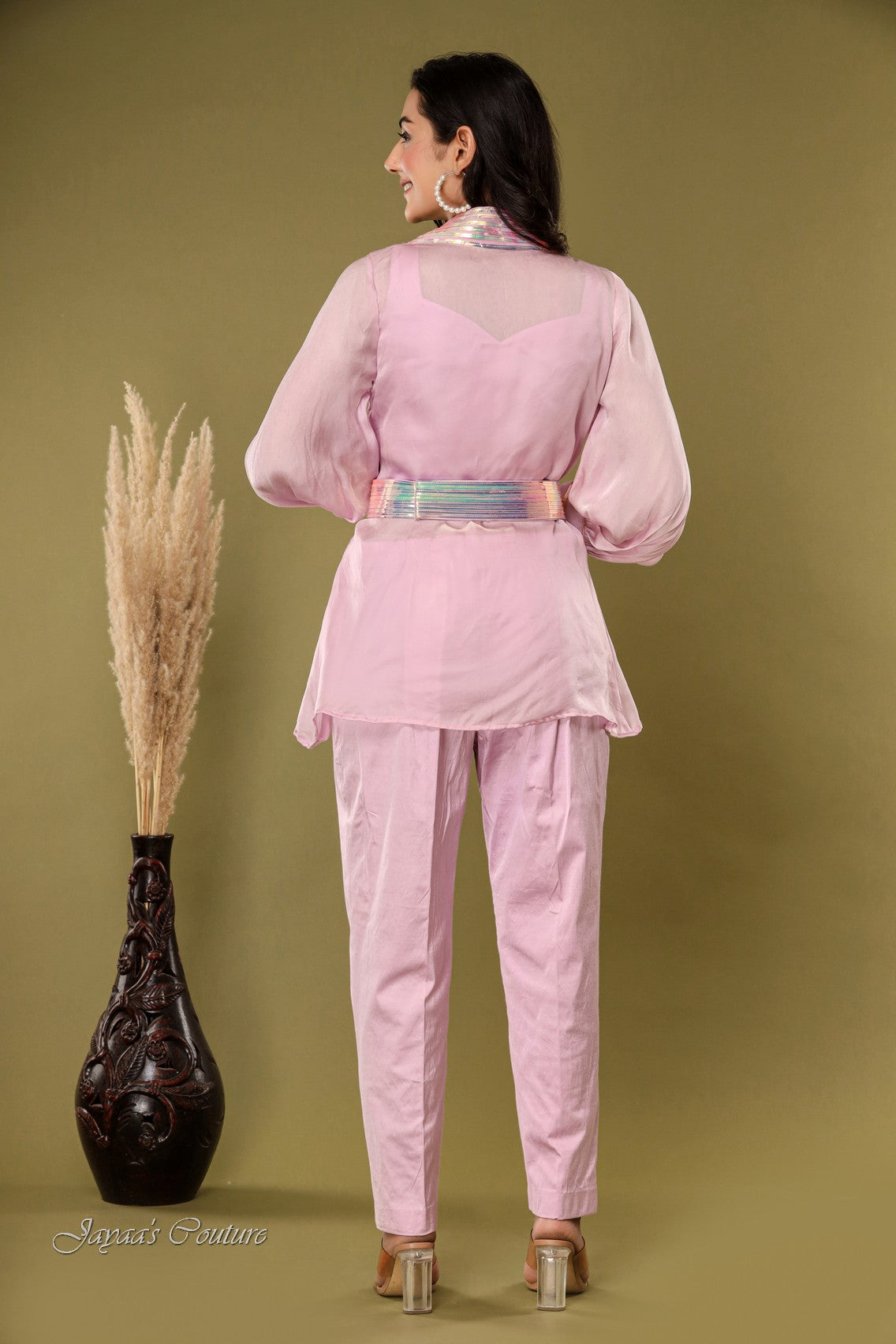 Blush Pink drape CO-ORD set