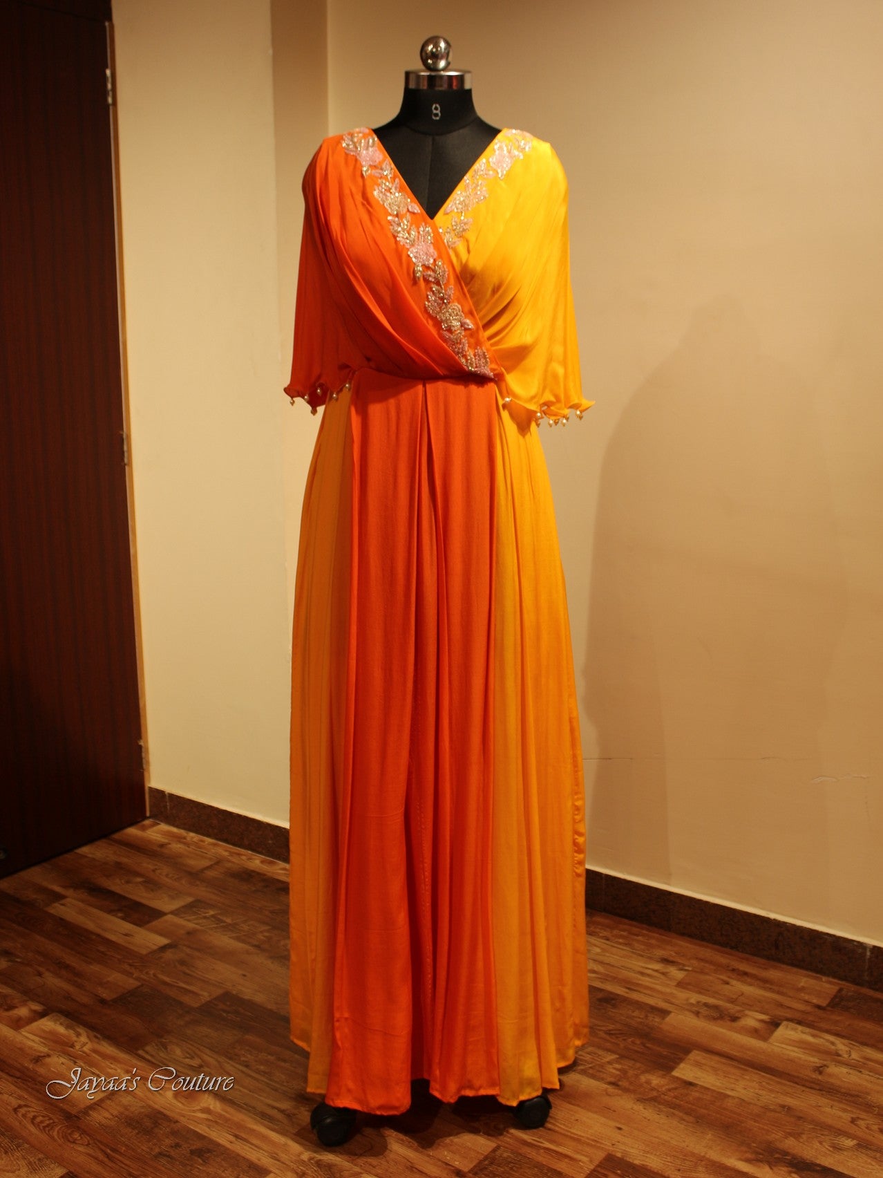 Orange shaded Gown
