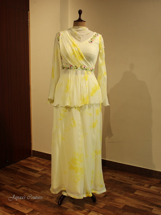 Yellow tie and dye Co-ord set