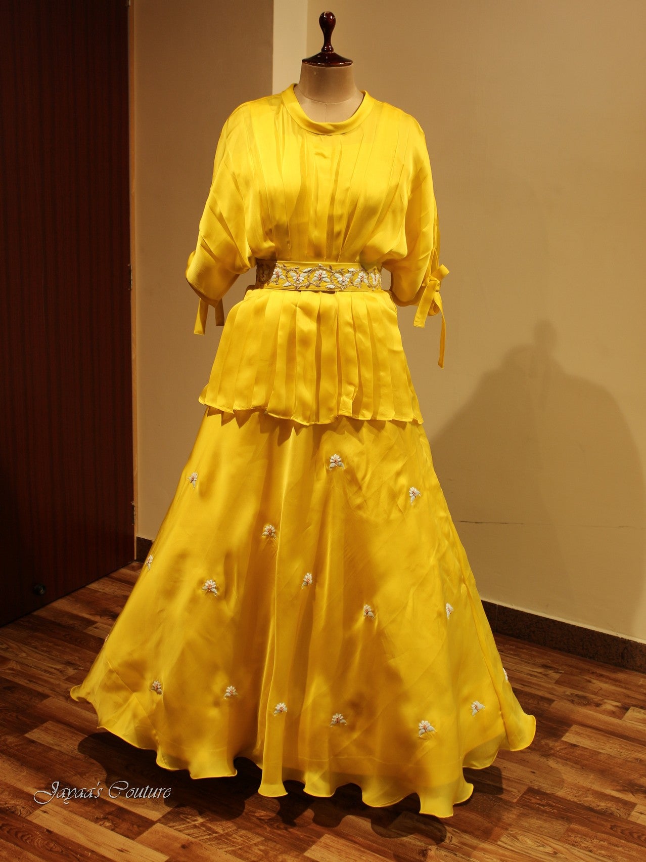 Yellow Top with skirt – JAYAA'S COUTURE
