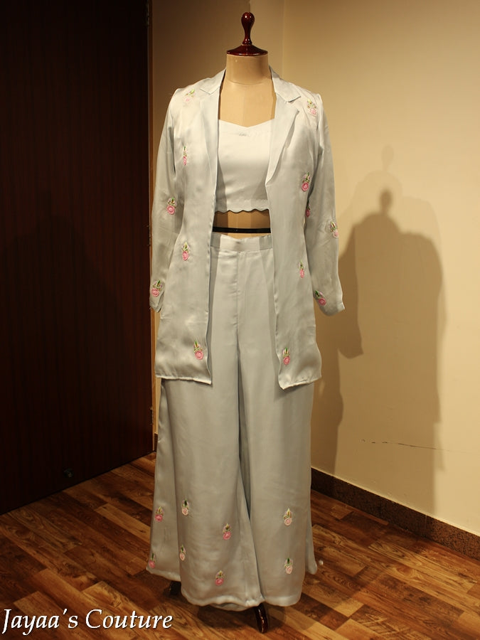 Powder blue Blazer Co-ord set