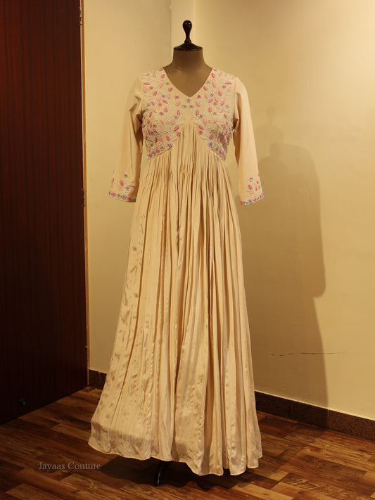 Peach Gown with dupatta