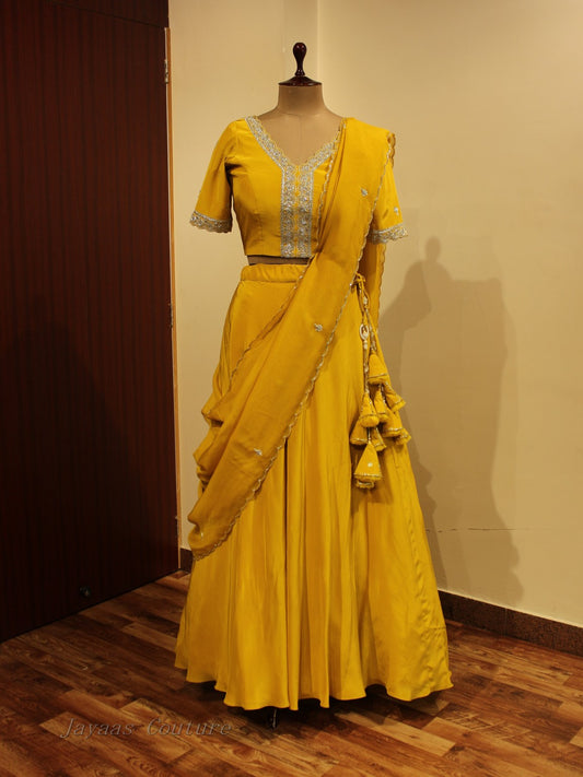 mustard yellow lehenga set