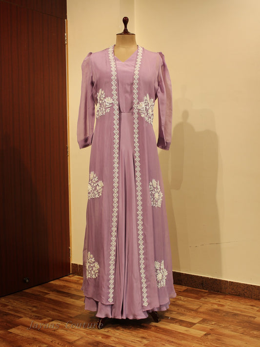 Lavanader gown with shrug