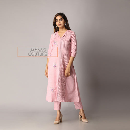 Blush pink kurta pants