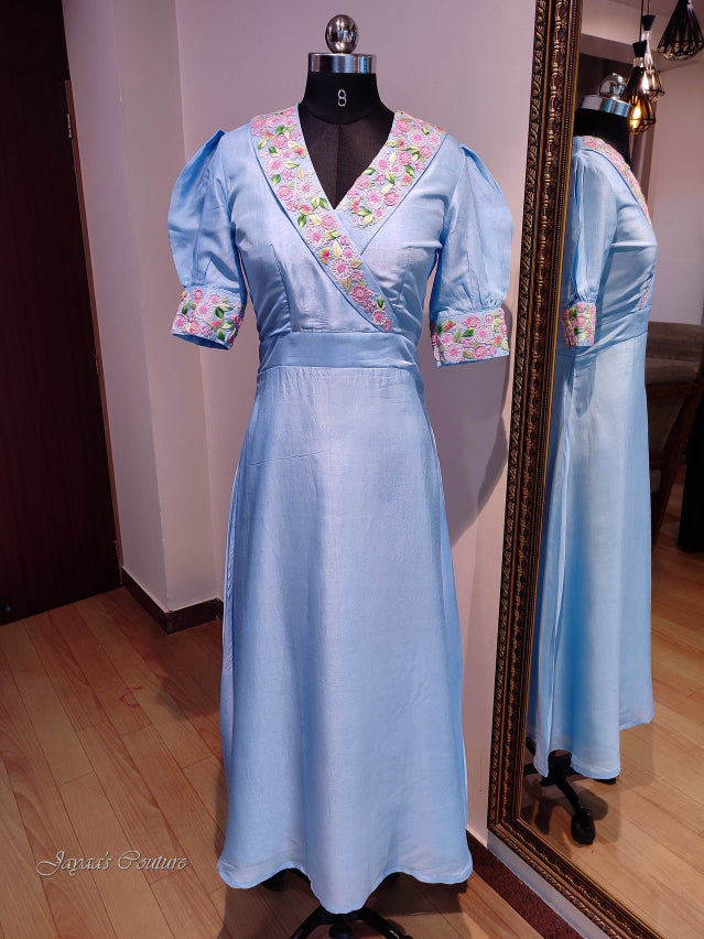 Powder blue gown