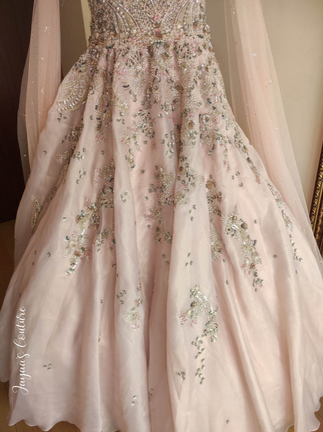 Nude peach ball gown