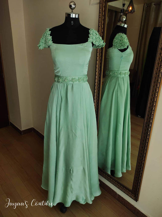 Dusty Green gown