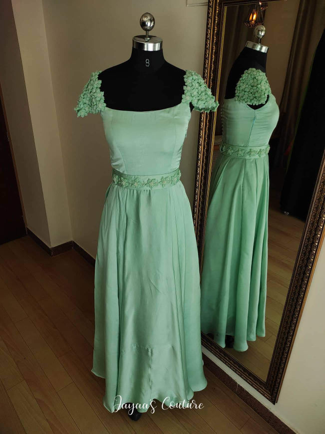Dusty Green gown