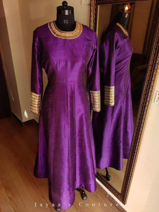 Dark purple gown