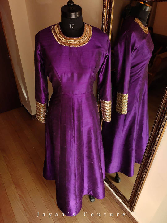 Dark purple gown