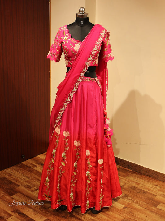 Rani lehenga set with dupatta