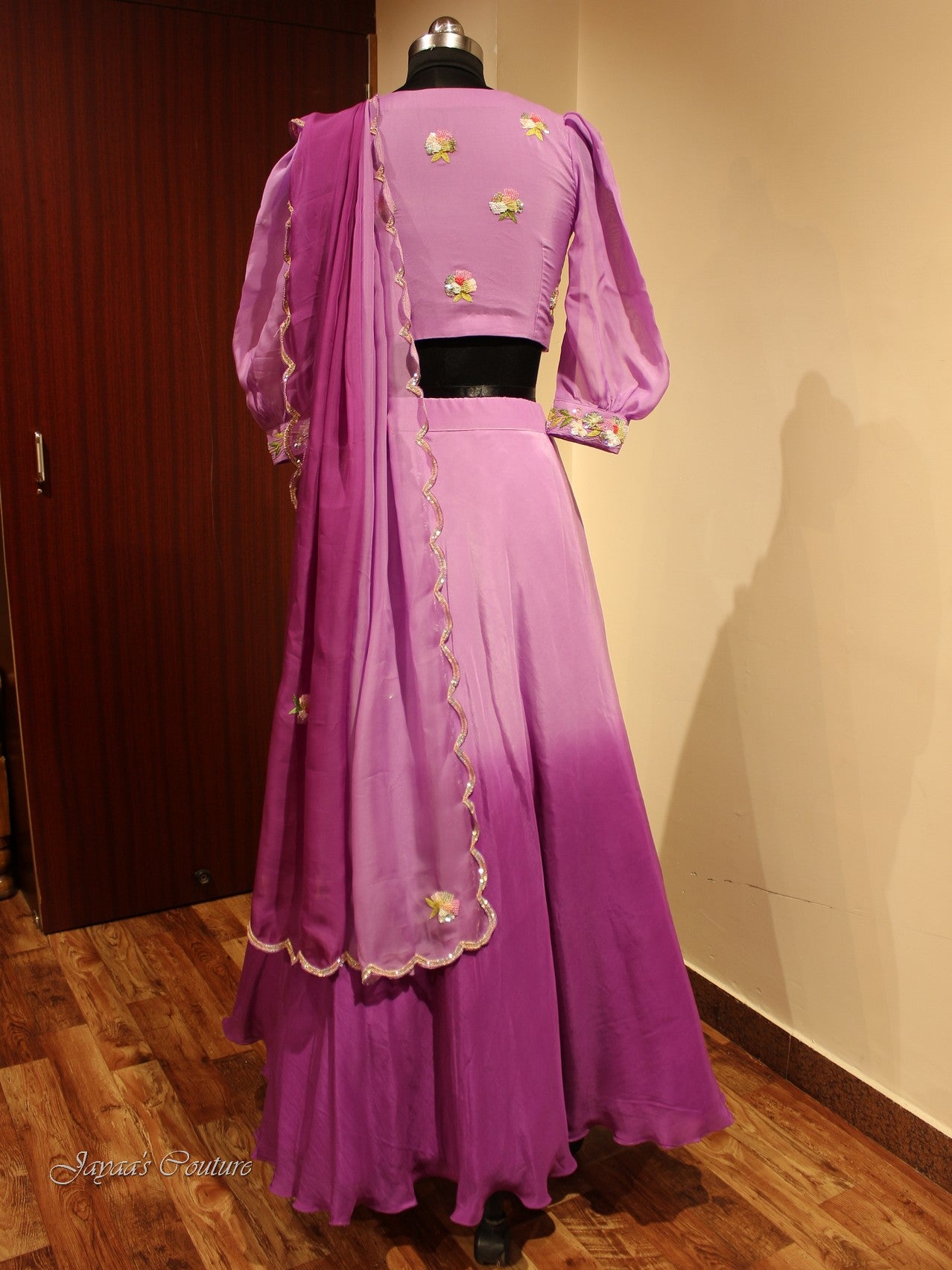 Lavander purple shaded Lehenga set with dupatta