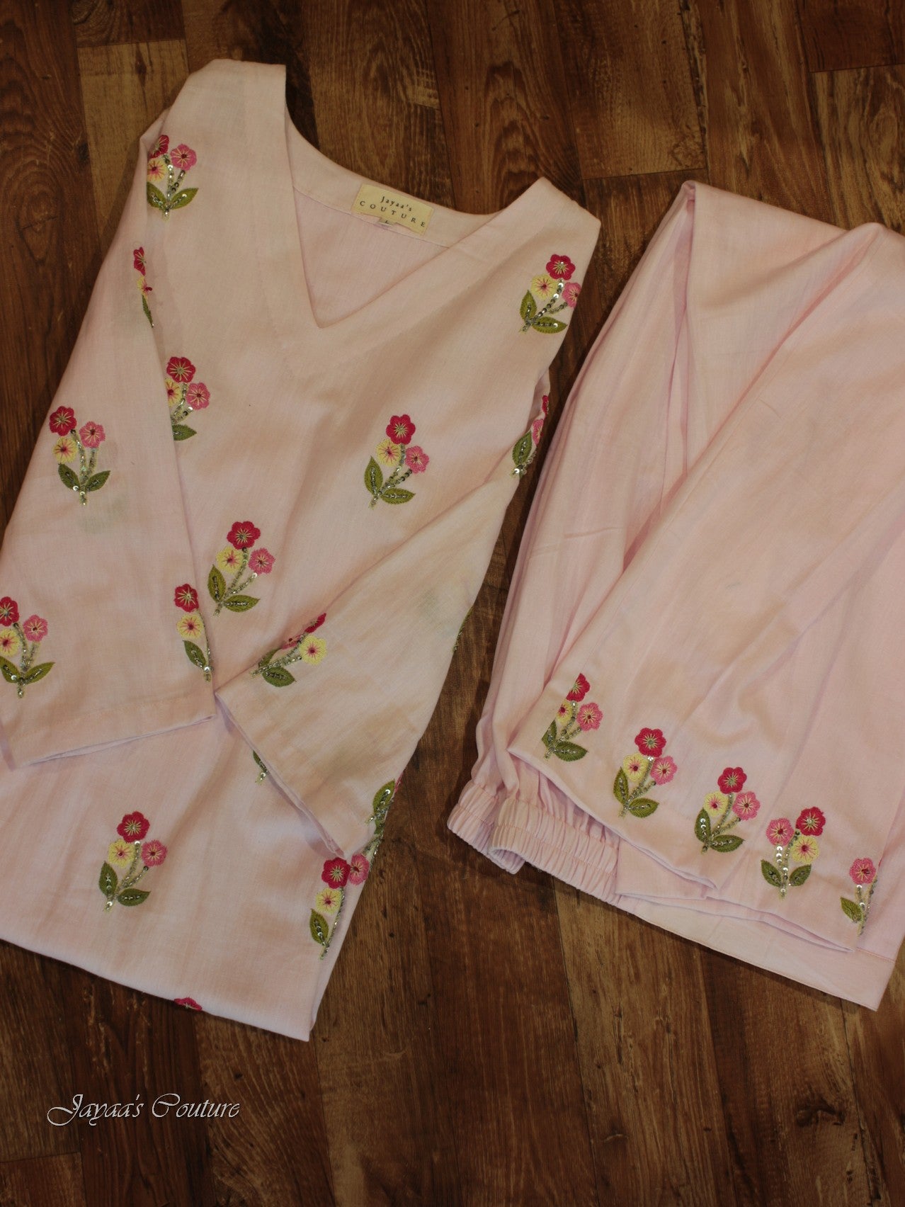 Baby pink kurta with pants