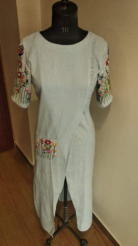 powder blue kurta pants set