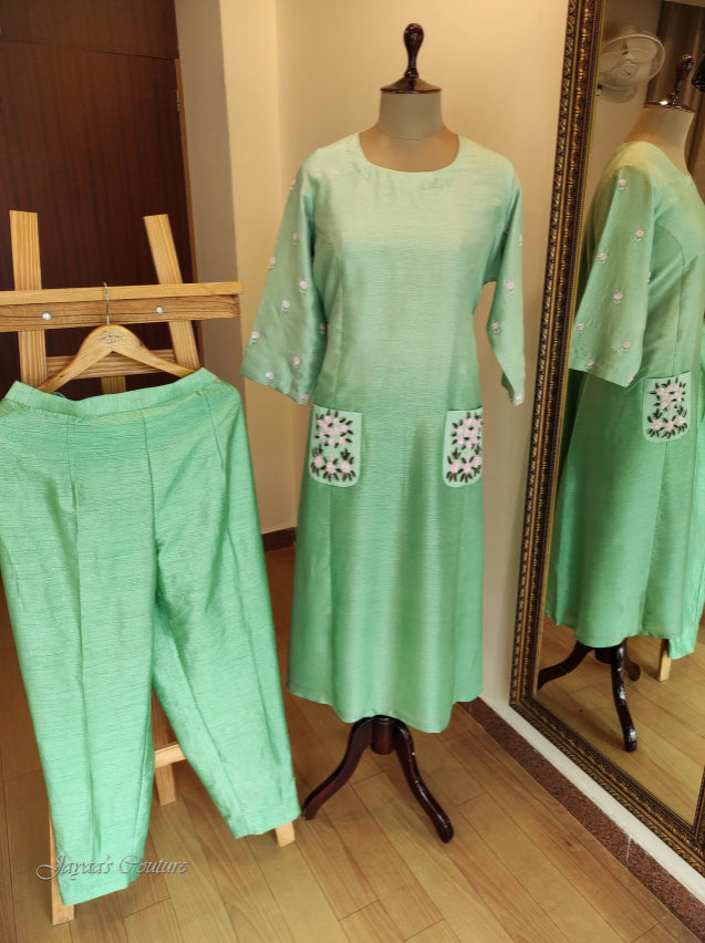 Ombre green tunic with pant