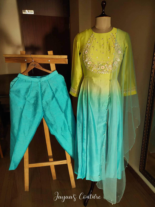 Liril green ombre tunic and pants