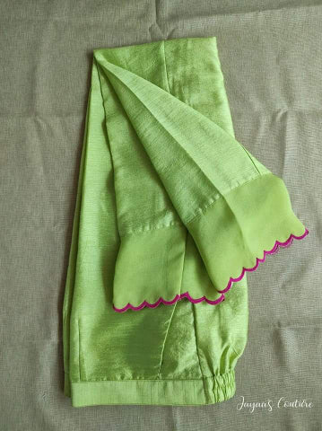 Pastel parrot green kurta pants with dupatta