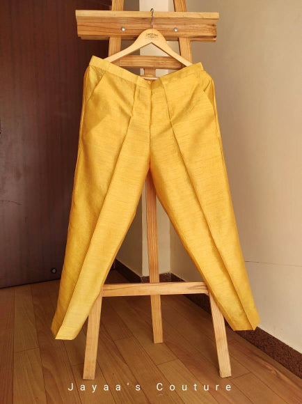 Dusty yellow kurta pants dupatta