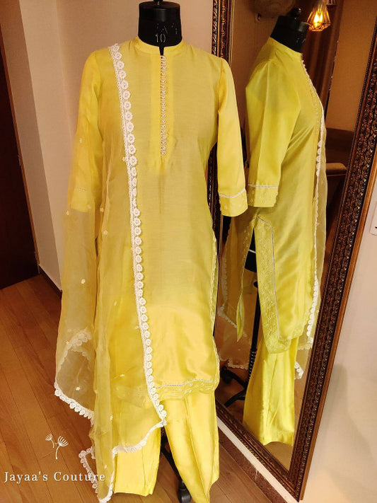 Liril green kurta pants and dupatta