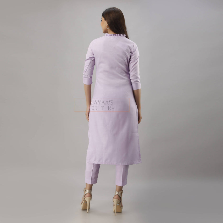 Pastel lavender kurta pants