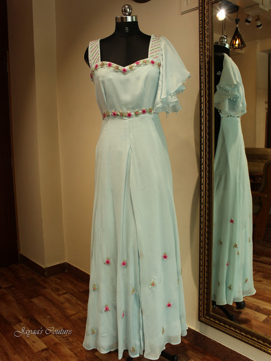 Powder blue jumpsuit