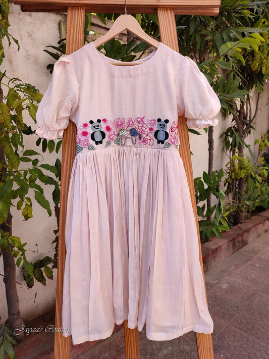 Dusty peach pleated tunic