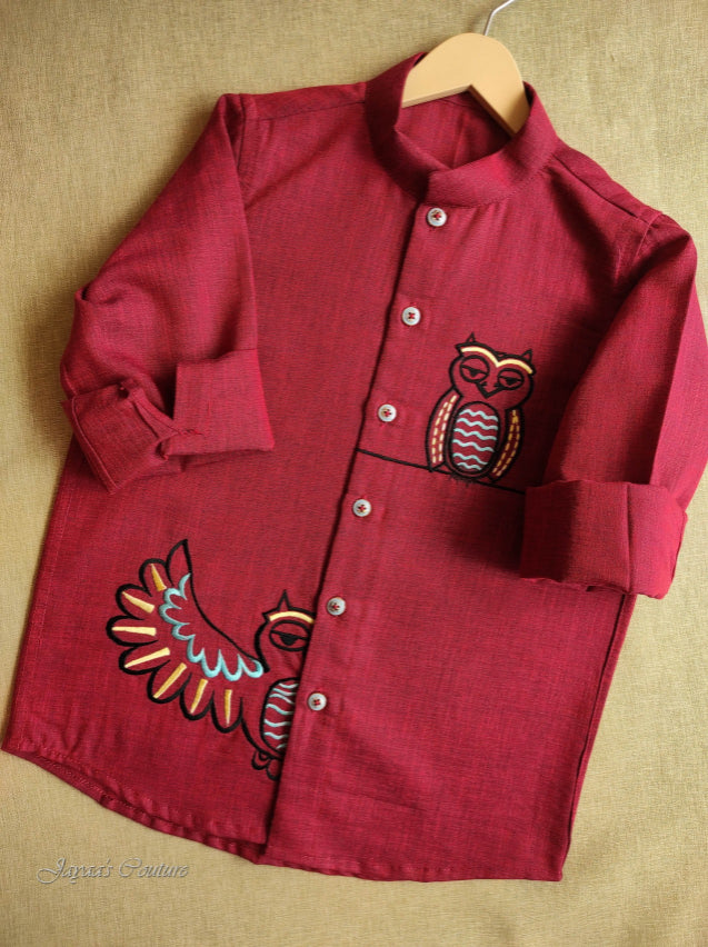 Linen embroidery shirt