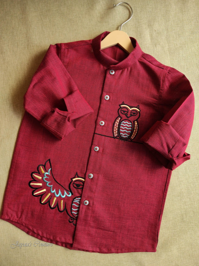 Linen embroidery shirt