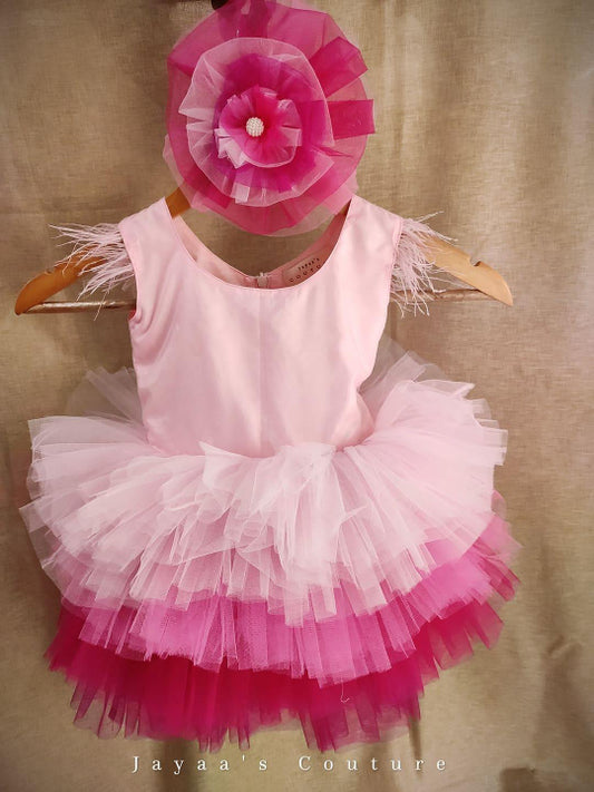 Pink frill dress