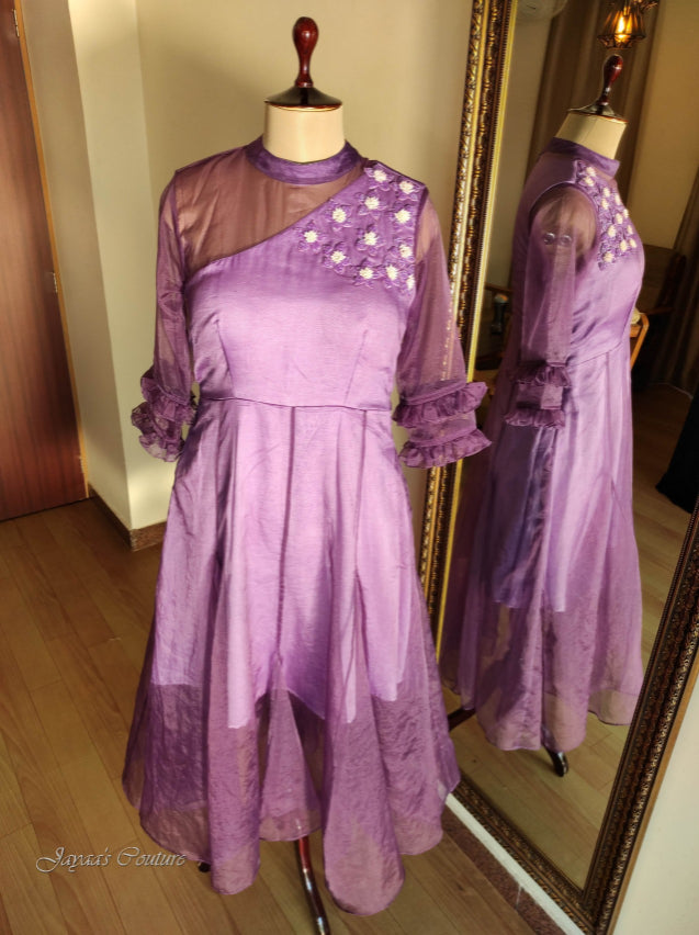 Mauve organza dress