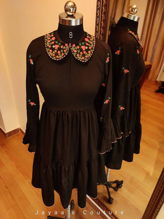 Black Gathered Tunic