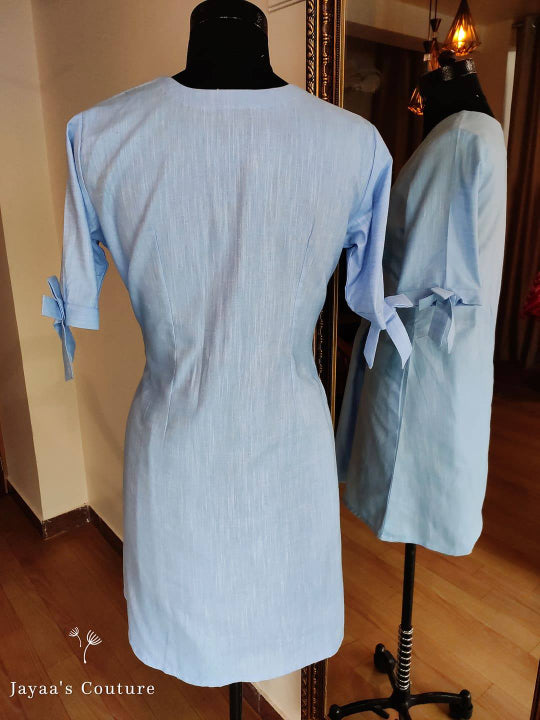 Powder blue Tunic Embroidered