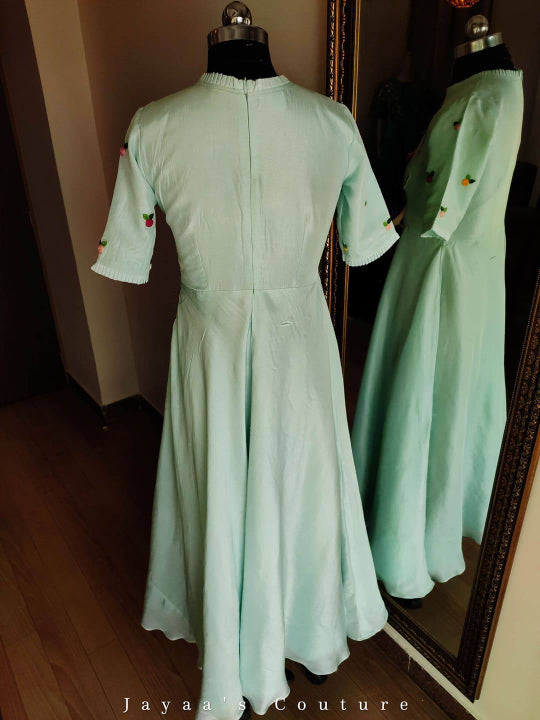 Pastel sea green gown