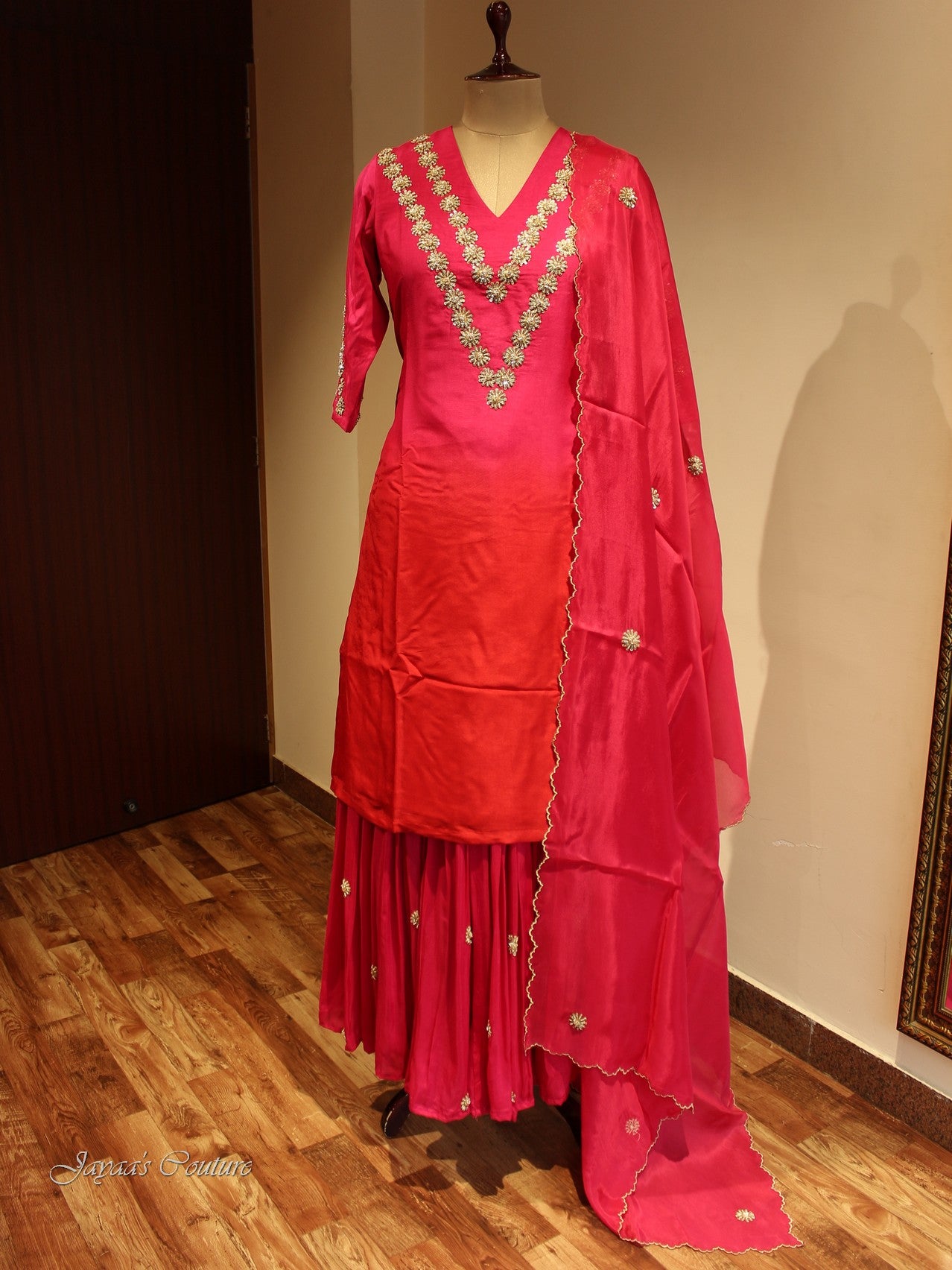 Rani kurta with skirt and dupatta