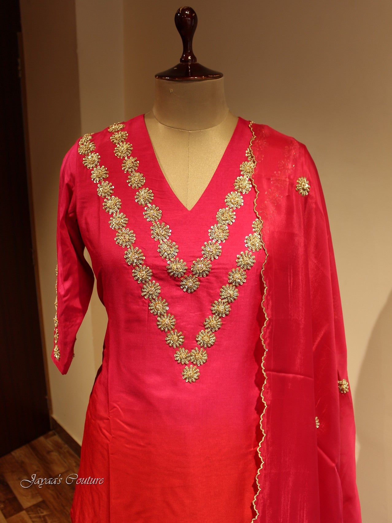 Rani kurta with skirt and dupatta