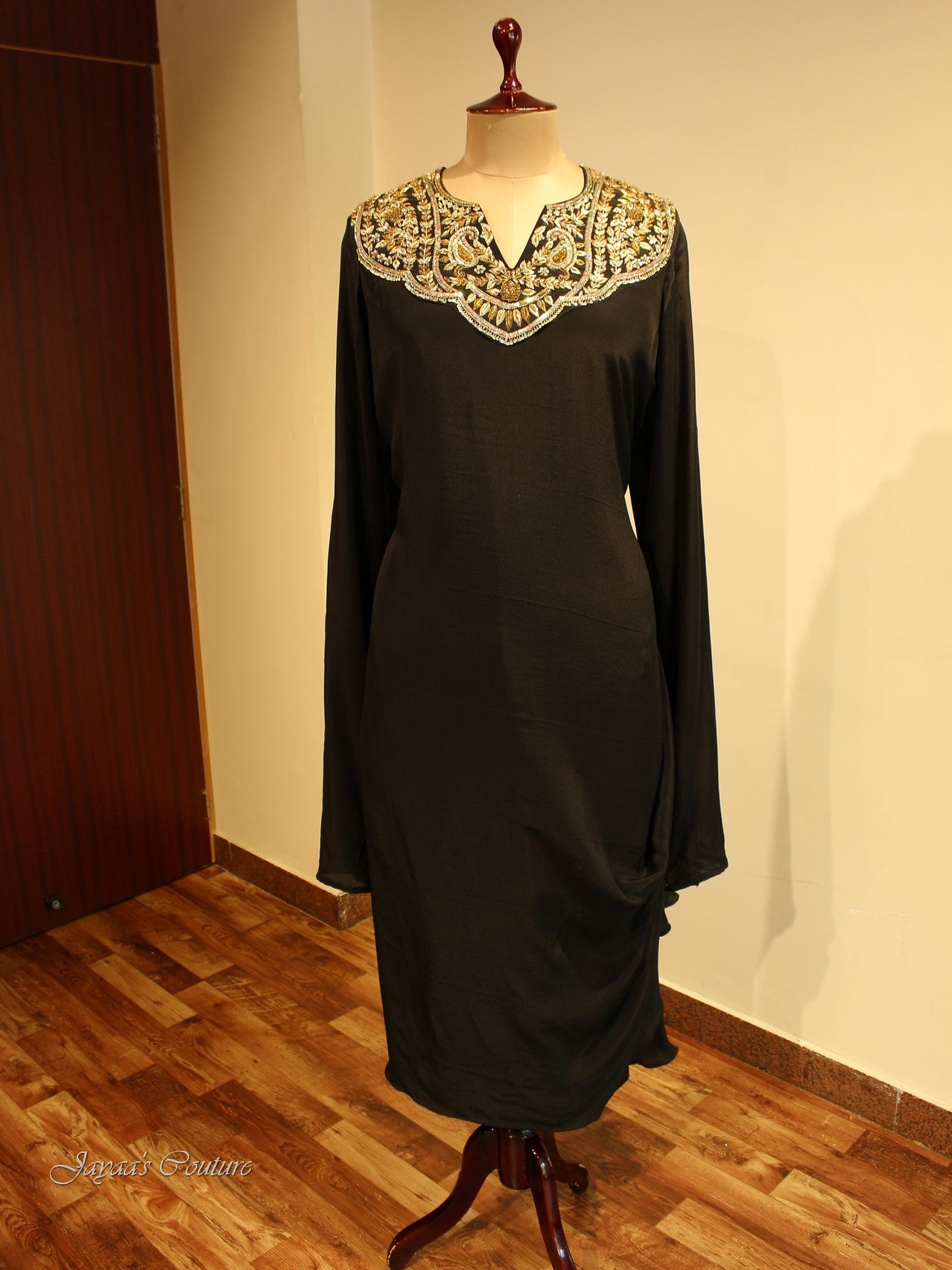 Black drape gown